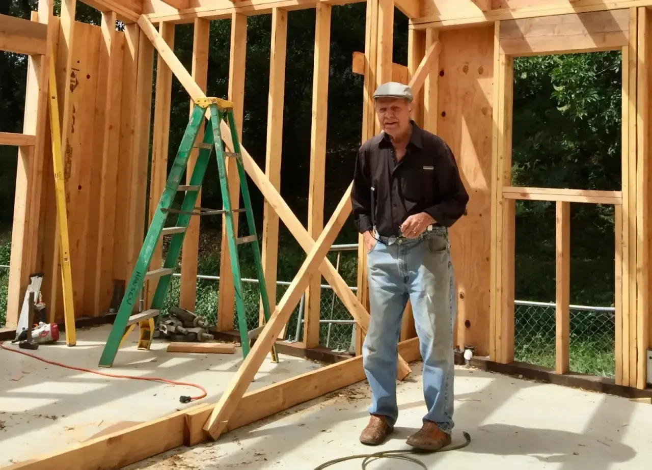John Kinstle on a framing job site